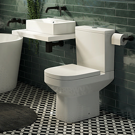 Kyoto Cloakroom Suite (450 Counter Top Basin + Close Coupled Toilet) Medium Image