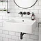 Kyoto Large Rectangular 600 x 460mm 0TH Wall Hung Basin Large Image