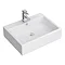 Kyoto Large Rectangular 600 x 460mm 1TH Wall Hung Basin  Standard Large Image