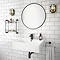 Kyoto Large Rectangular 600 x 460mm 1TH Wall Hung Basin  In Bathroom Large Image