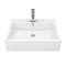 Kyoto Large Rectangular 600 x 460mm 1TH Wall Hung Basin  Standard Large Image