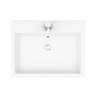 Kyoto Large Rectangular 600 x 460mm 1TH Wall Hung Basin  In Bathroom Large Image