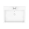 Kyoto Large Rectangular 600 x 460mm 1TH Wall Hung Basin  In Bathroom Large Image