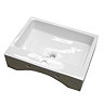 Kyoto Large Rectangular 600 x 460mm 1TH Wall Hung Basin  Newest Large Image