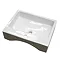 Kyoto Large Rectangular 600 x 460mm 1TH Wall Hung Basin  Newest Large Image