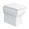 Kyoto Square Back To Wall Pan with Top Fixing Soft Close Seat Large Image