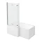 Milan Shower Bath - 1500mm L Shaped with Double Hinged Screen & Panel Large Image