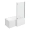 Milan RH Shower Bath - 1500mm L Shaped with Hinged Screen + Panel Large Image