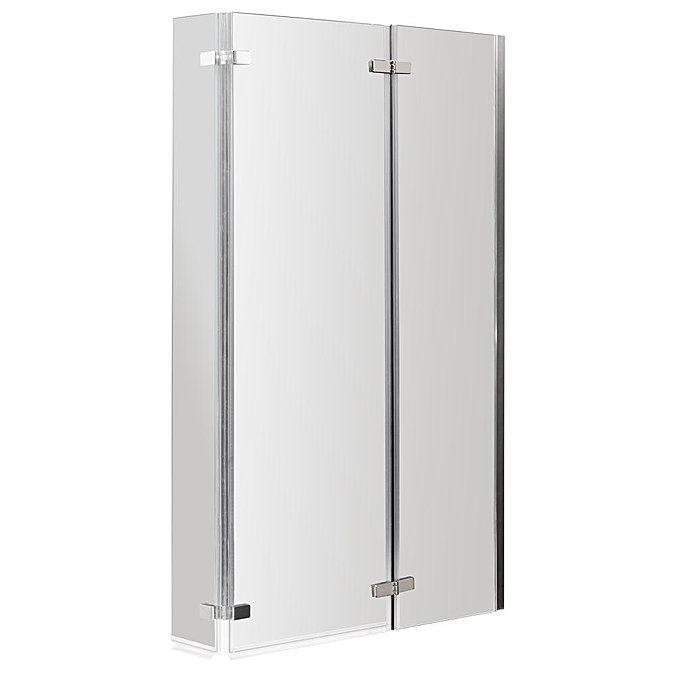 Milan Shower Bath - 1700mm L Shaped with Double Hinged Screen & Panel Profile Large Image