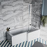 Milan Shower Bath - 1700mm L Shaped with Screen + Panel