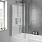 Milan Square Shower Bath - 1700mm Inc. Screen + MDF Panel  Standard Large Image