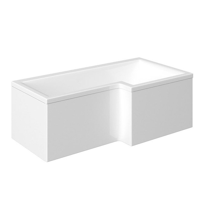 Milan Shower Bath - 1700mm L Shaped with Acrylic Panel (RH) Large Image