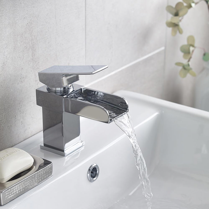 Lago Waterfall Cloakroom Basin Tap inc. Waste  Feature Large Image