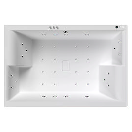 Laguna 18 Jet Hydrotherapy Whirlpool Inset Spa Bath with Light – Super Deep 1800 x 1200 Two-Person