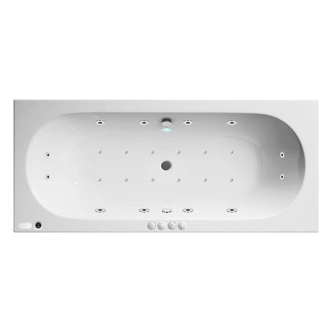 Laguna Hydrotherapy Whirlpool Spa Bath - 12 Jet Round Double Ended Design With Light