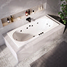 Laguna Whirlpool Spa 12 Jet Round Double Ended Bath - Matt Black Jets