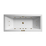 Laguna Whirlpool Spa 12 Jet Square Double Ended Bath - Brushed Brass Jets