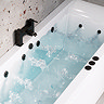 Laguna Whirlpool Spa 12 Jet Square Double Ended Bath - Matt Black Jets