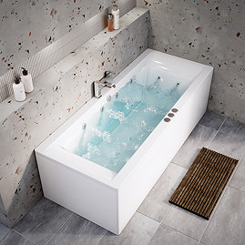 Laguna Whirlpool Spa 12 Jet Square Double Ended Bath