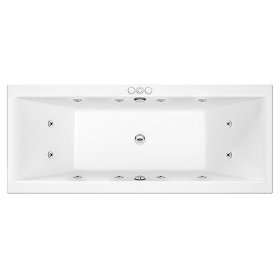 Laguna Whirlpool Spa 12 Jet Square Double Ended Bath Large Image