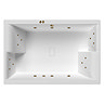 Laguna Whirlpool Spa 18 Jet 1800 x 1200 Super Deep Two-Person Inset Bath - Brushed Brass Jets