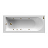 Laguna Whirlpool Spa 6 Jet Round Single Ended Bath - Brushed Brass Jets