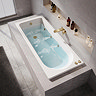Laguna Whirlpool Spa 6 Jet Round Single Ended Bath - Brushed Brass Jets