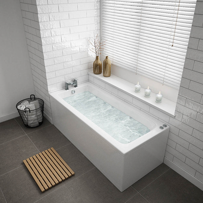Laguna Whirlpool Spa 6 Jet Square Single Ended Bath Standard Large Image