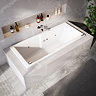 Laguna Whirlpool Spa 6 Jet Square Straight Shower Bath - 1700 x 750mm