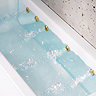 Laguna Whirlpool Spa 8 Jet L-Shaped Shower Bath + Screen - Brushed Brass Jets