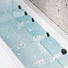 Laguna Whirlpool Spa 8 Jet L-Shaped Shower Bath + Screen - Matt Black Jets