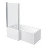 Milan Shower Bath - 1700mm L Shaped with Screen + Panel