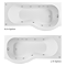 Laguna Whirlpool Spa 8 Jet P-Shaped Shower Bath with Screen + Panel