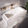 Laguna Whirlpool Spa 8 Jet Square Single Ended Bath - Brushed Brass Jets