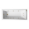 Laguna Whirlpool Spa 8 Jet Square Single Ended Bath - Brushed Brass Jets