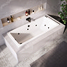 Laguna Whirlpool Spa 8 Jet Square Single Ended Bath - Matt Black Jets