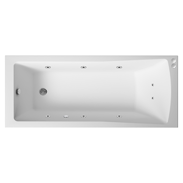 Laguna Whirlpool Spa 8 Jet Square Single Ended Bath Profile Large Image