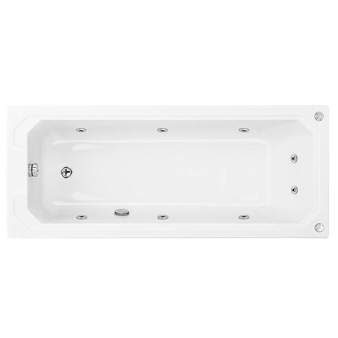 Laguna Whirlpool Spa 8 Jet Traditional Square Single Ended Bath (1700 x 750mm) Large Image