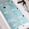 Laguna Whirlpool Spa Bath - 8 Jet Art Deco Square Single Ended Design - Matt Black Jets