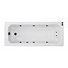 Laguna Whirlpool Spa Bath - 8 Jet Art Deco Square Single Ended Design - Matt Black Jets