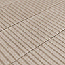 Lamego Ridged Stone Effect Beige Wall Tiles - 75 x 300mm