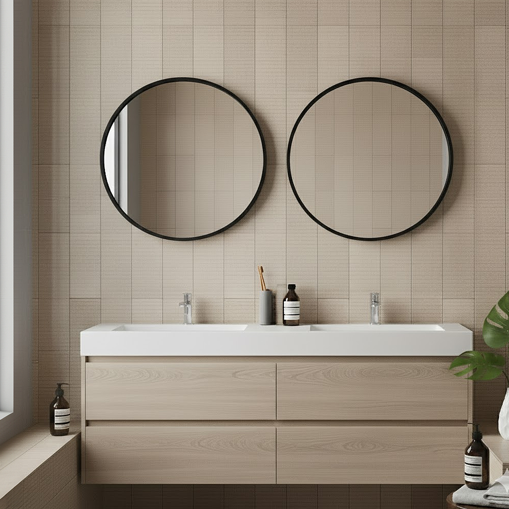 Lamego Ridged Limestone Effect Beige Wall Tiles - 75 x 300mm