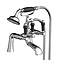Lancaster Black Traditional Bath Shower Mixer Taps + Shower Kit