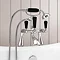 Lancaster Black Traditional Freestanding Chrome Bath Shower Mixer & Shower Kit  Profile Large Image