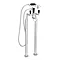 Lancaster Black Traditional Freestanding Chrome Bath Shower Mixer & Shower Kit Large Image