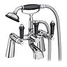Lancaster Black Traditional Tap Package (Bath + Basin Tap)