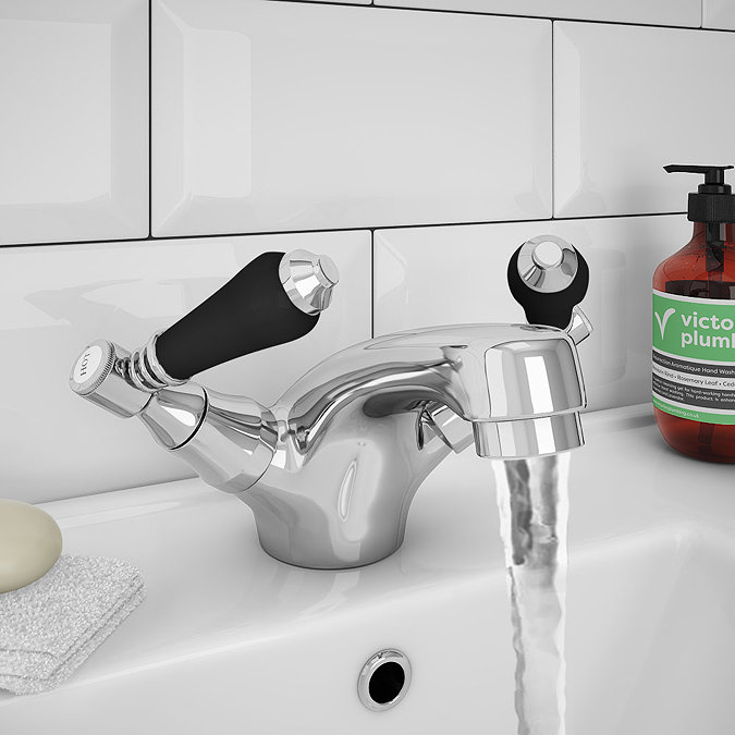 Lancaster Black Traditional Tap Package (Bath + Basin Tap) Profile Large Image