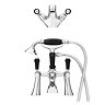 Lancaster Black Traditional Tap Package (Bath + Basin Tap)  Standard Large Image