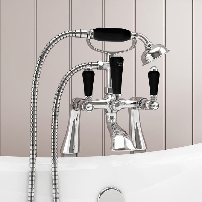 Lancaster Black Traditional Tap Package (Bath + Basin Tap) additional Large Image