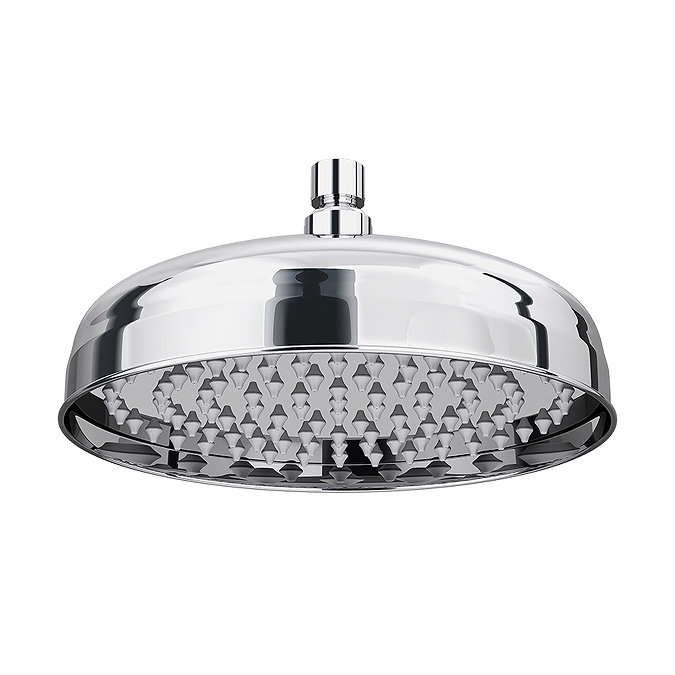 Lancaster Round Concealed Dual Thermostatic Shower Valve with 8" Shower Head with Round Curved Arm  